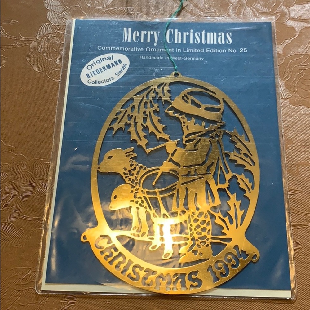 Vintage Biedermann vintage brass Christmas ornament Little Drummer Boy #25 1994